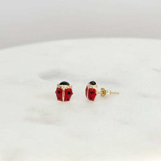 Ohrstecker COCCINELLA 18kt Gold - Finish aus Emaille