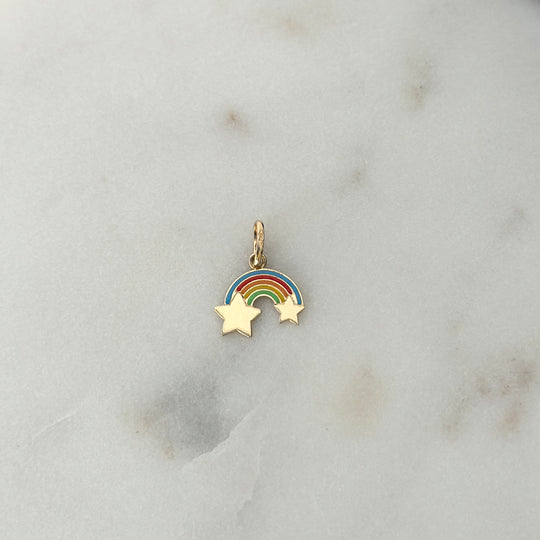 Anhänger DOLCI "STELLA" 18 kt Gold | Emaille - 12x10mm