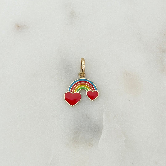 Anhänger DOLCI "AMORE" 18 kt Gold | Emaille - 12x9mm