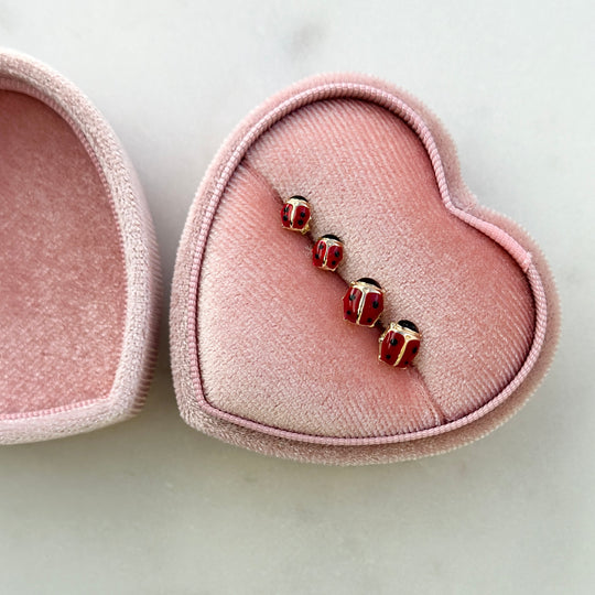 Ohrstecker COCCINELLA 18kt Gold - Finish aus Emaille