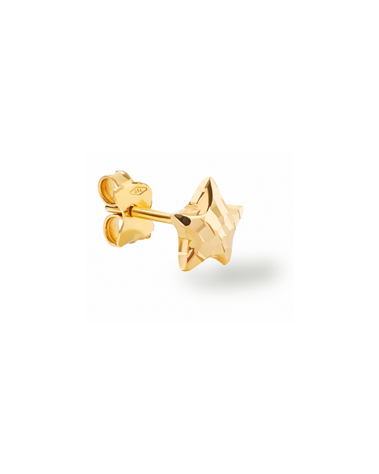 Stella Stern Ohrstecker aus 18 Karat Gold 750 mit gehämmerter Oberfläche