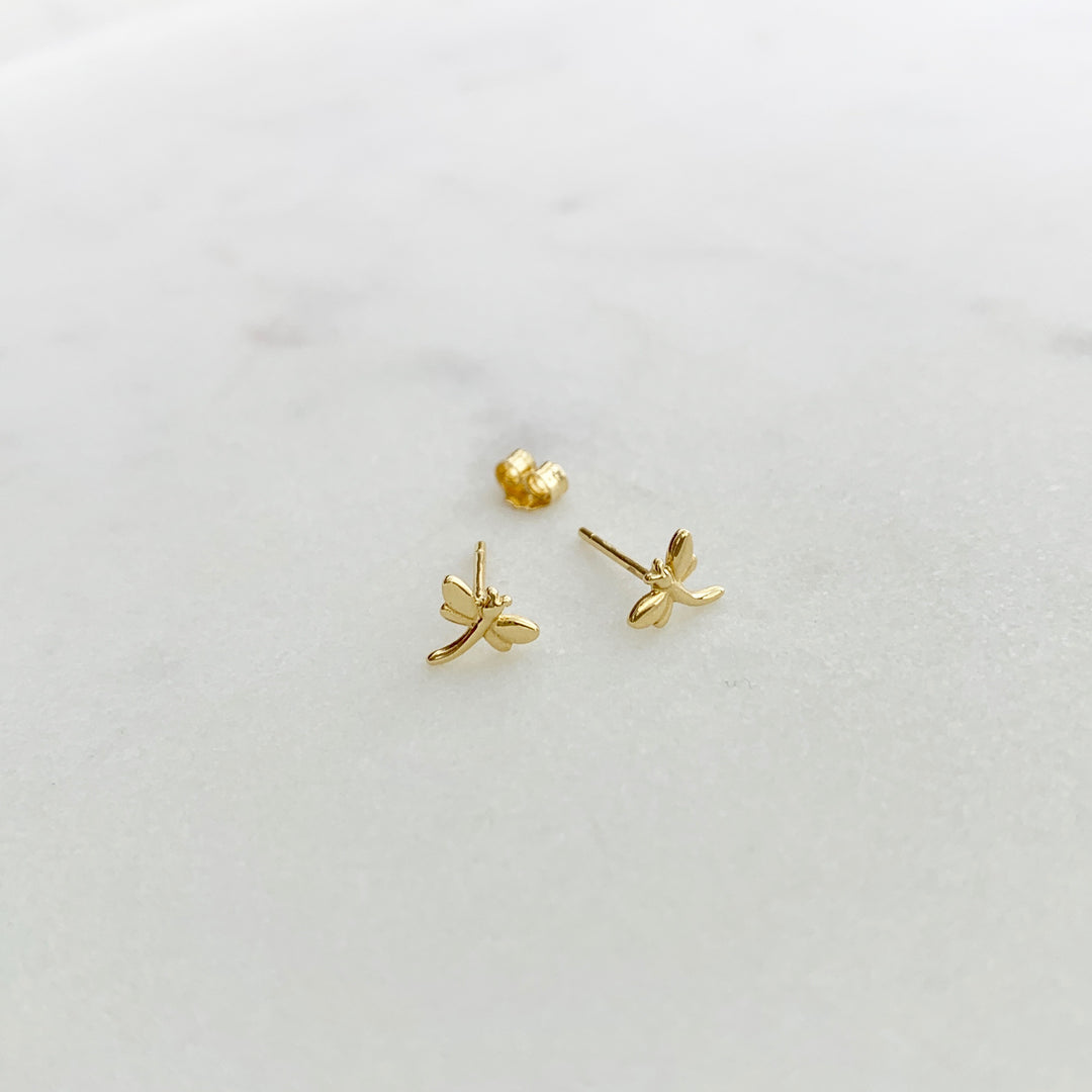 Ohrstecker LIBELLULA 18 kt Gold - 6x6mm