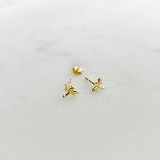 Ohrstecker LIBELLULA 18 kt Gold - 6x6mm