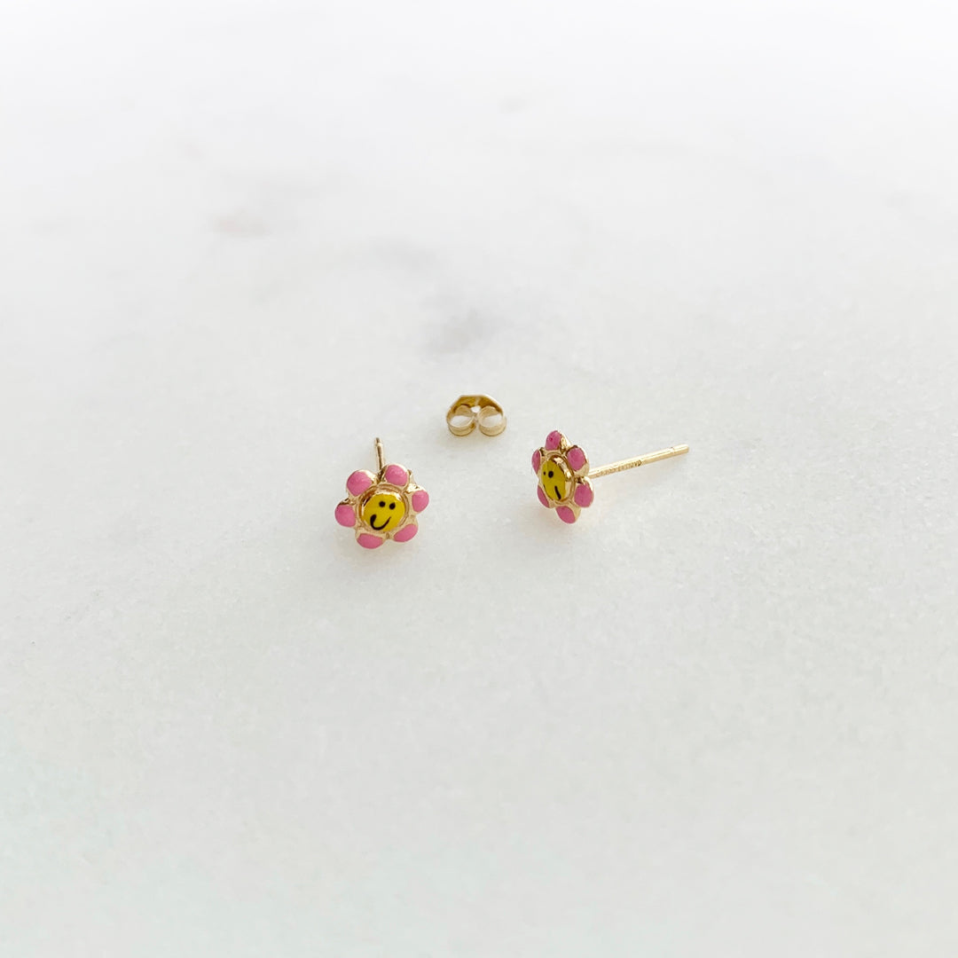 Ohrstecker DOLCI 18 kt Gold | Emaille - 6x6mm
