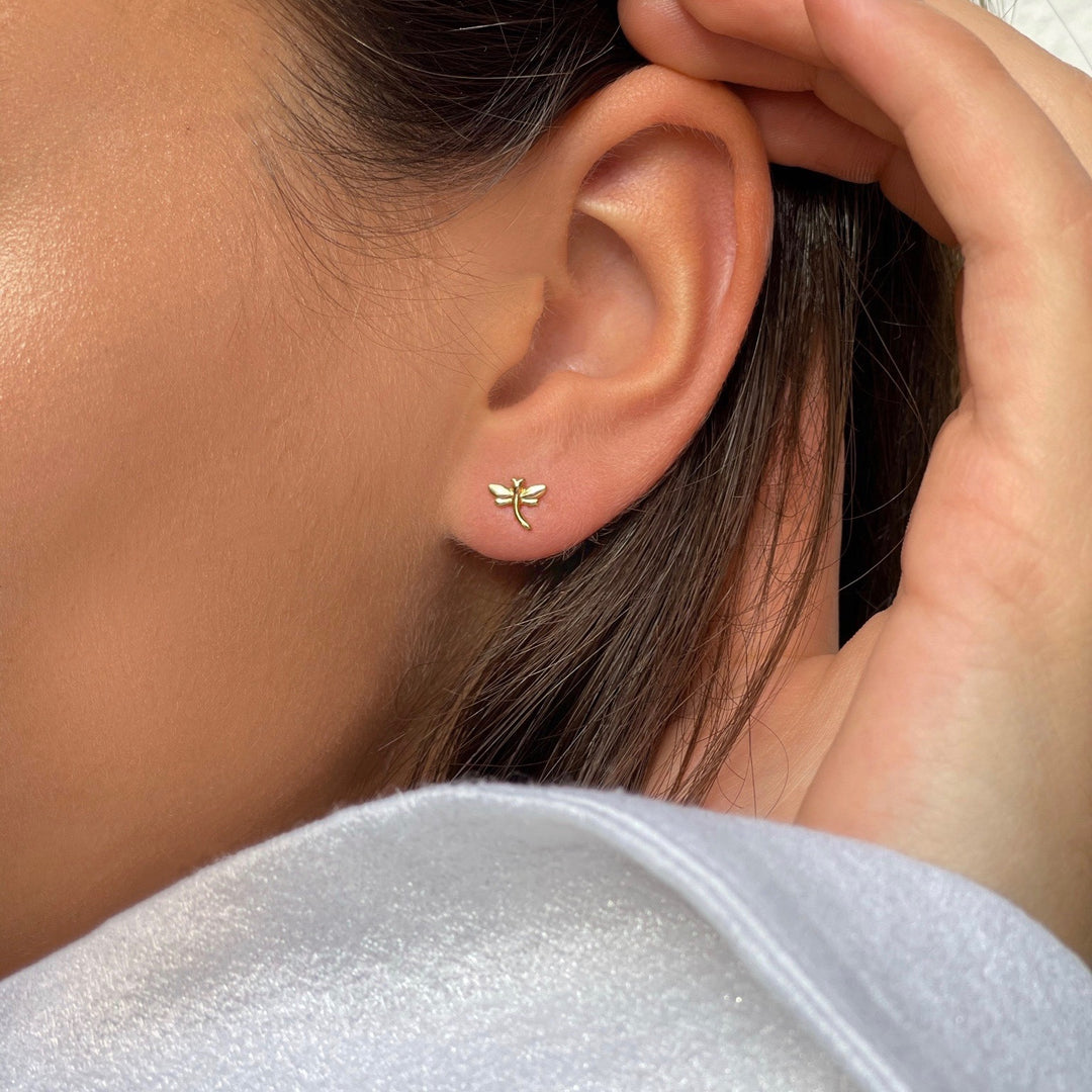 Ohrstecker LIBELLULA 18 kt Gold - 6x6mm