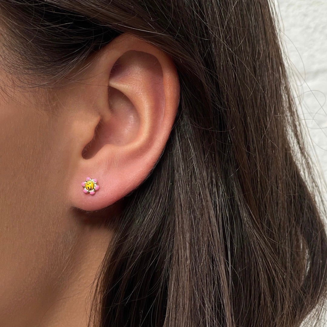 Ohrstecker DOLCI 18 kt Gold | Emaille - 6x6mm