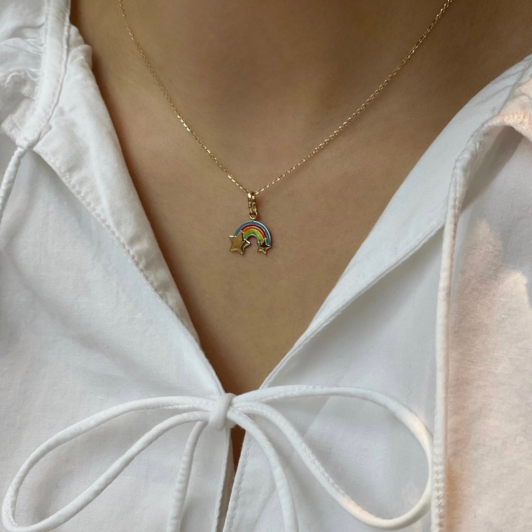 Anhänger DOLCI "STELLA" 18 kt Gold | Emaille - 12x10mm