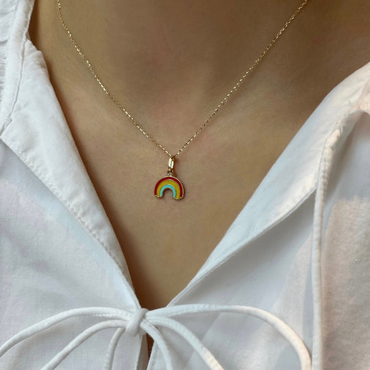 Anhänger DOLCI "COLORI" 18 kt Gold | Emaille - 12x9mm